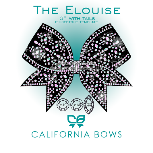 Elouise 3" Bow Rhinestone Template Download