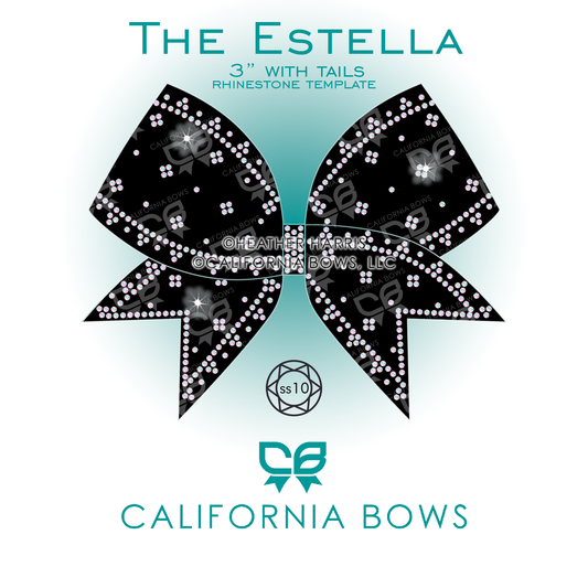 Estella 3" Bow Rhinestone Template Download