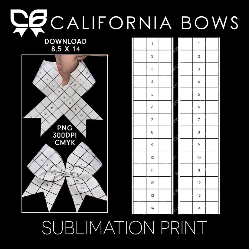 Cheer Bow Design Grid for Sublimation Download PNG – CALIFORNIA BOWS