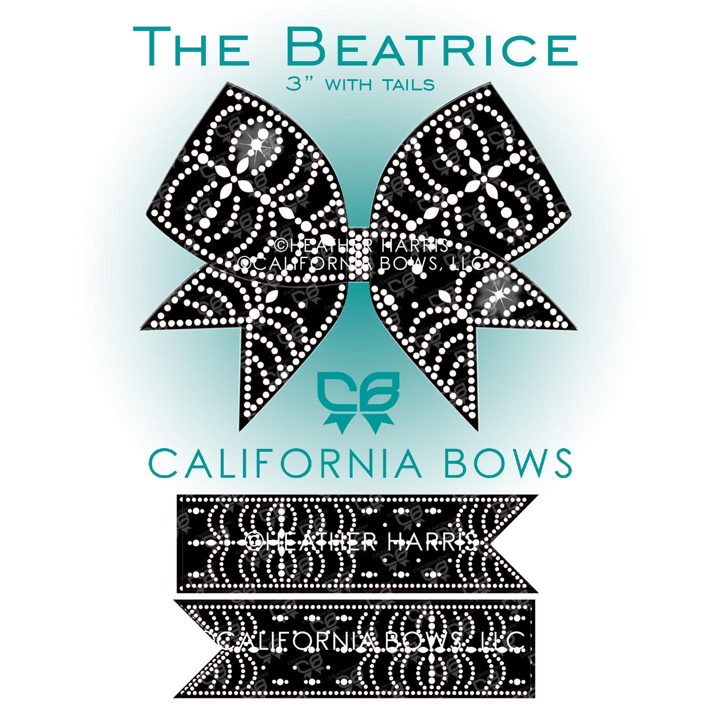 Beatrice 3" Bow Rhinestone Template Download