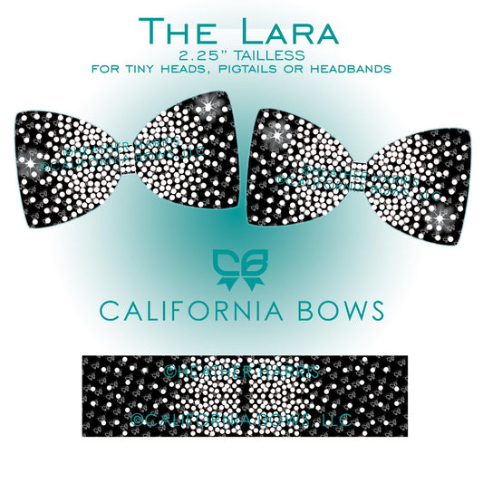 The Lara 2.25" Tailless Bow Rhinestone Template Download