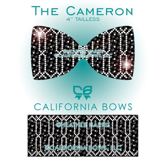 Cameron 4" Tailless Bow Rhinestone Template Download