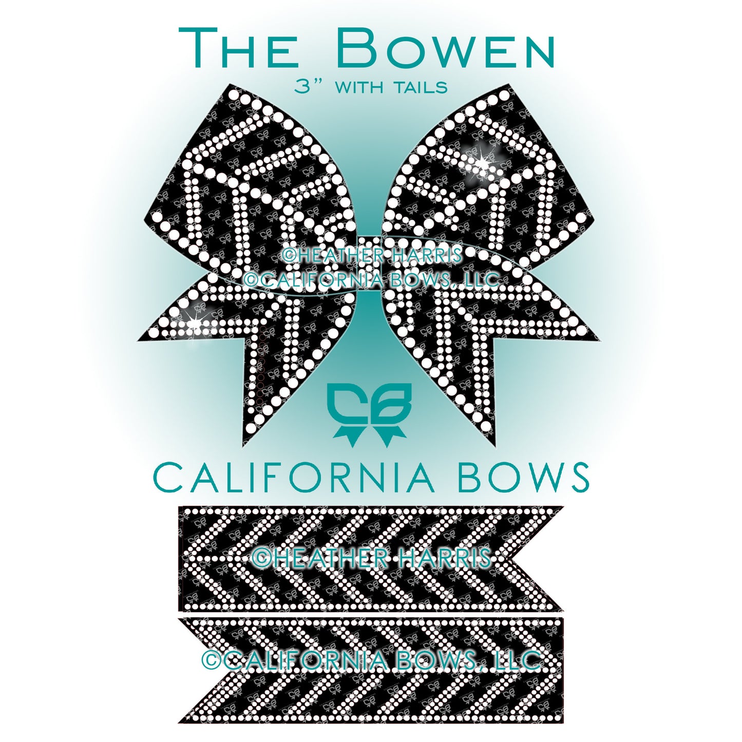 Bowen 3" Bow Rhinestone Template Download
