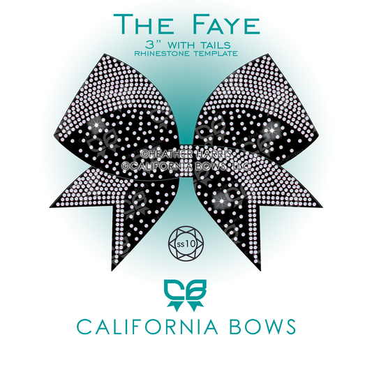 Faye 3" Bow Rhinestone Template Download