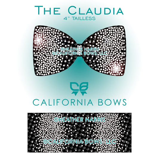 Claudia 4" Tailless Bow Rhinestone Template Download