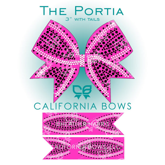 Portia 3" Bow Rhinestone Template Download