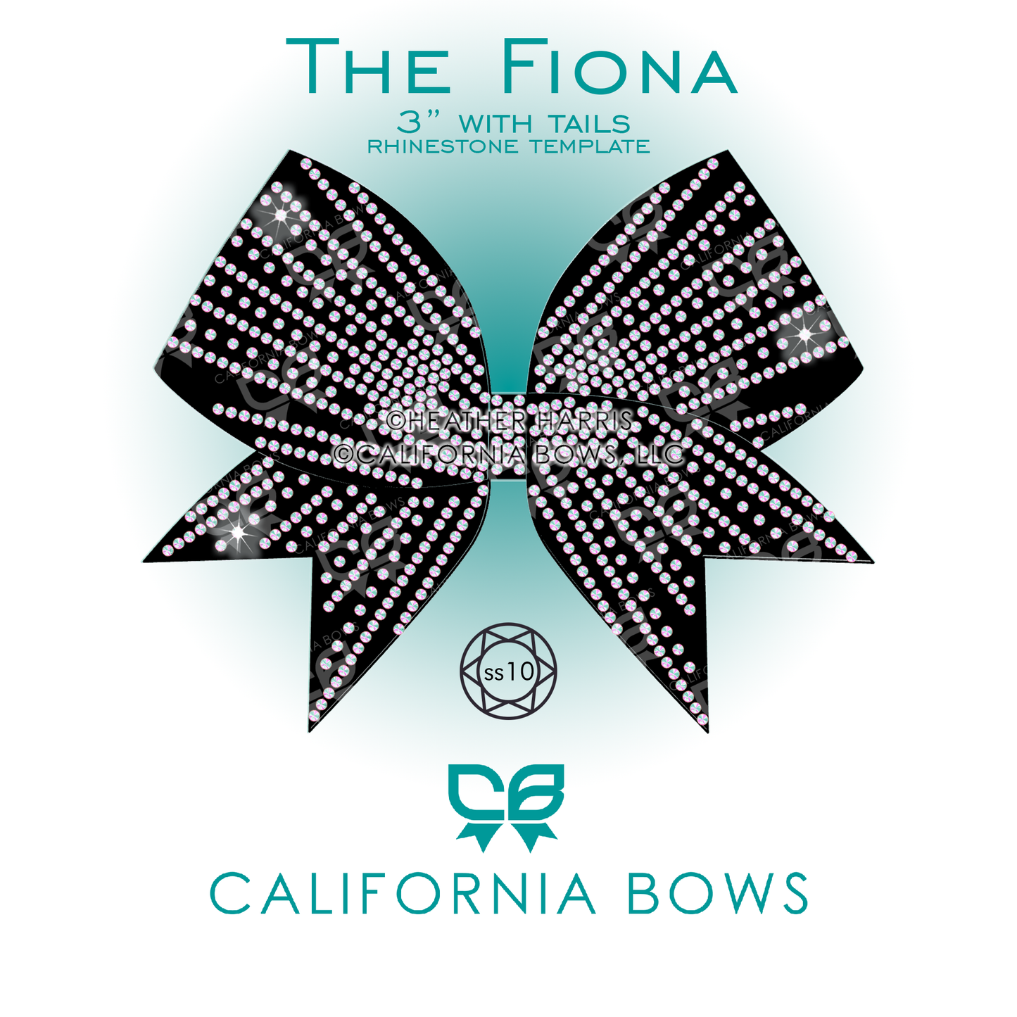 Fiona 3" Bow Rhinestone Template Download