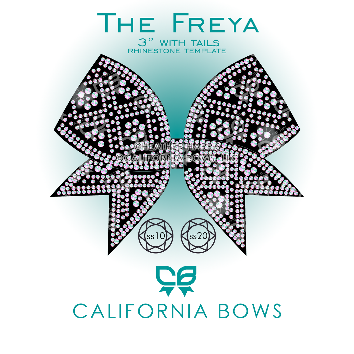Freya 3" Bow Rhinestone Template Download
