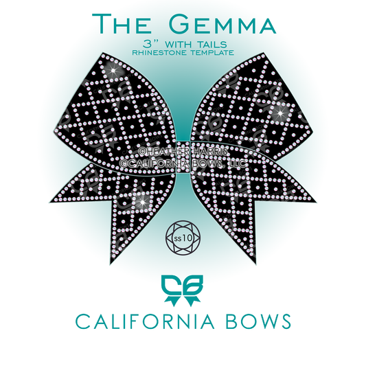 Gemma 3" Bow Rhinestone Template Download