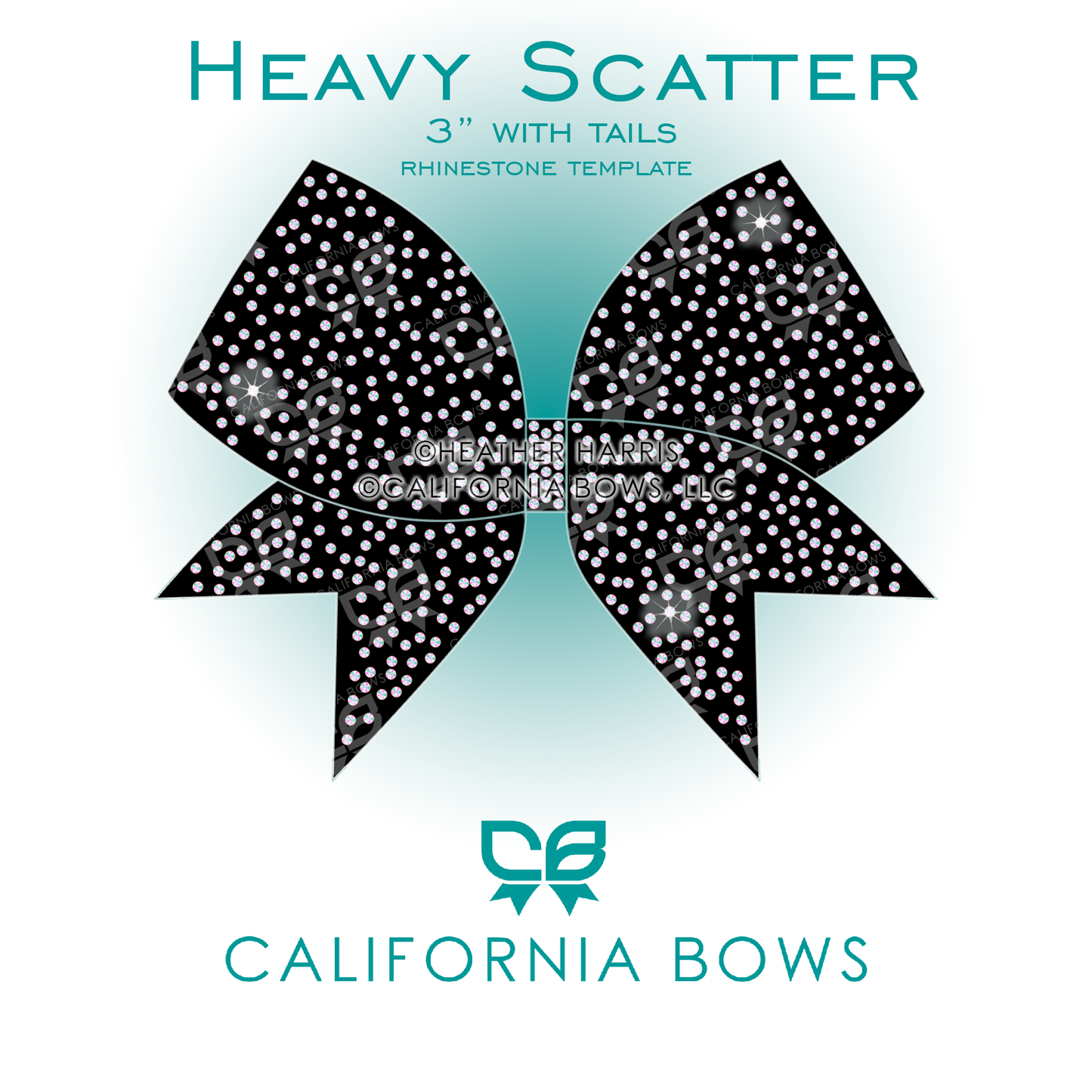 Heavy Scatter 3" Bow Rhinestone Template Download