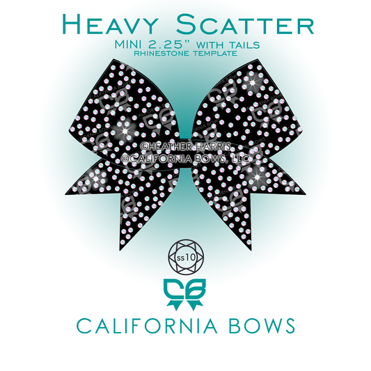 Heavy Scatter 2.25" Bow Rhinestone Template Download