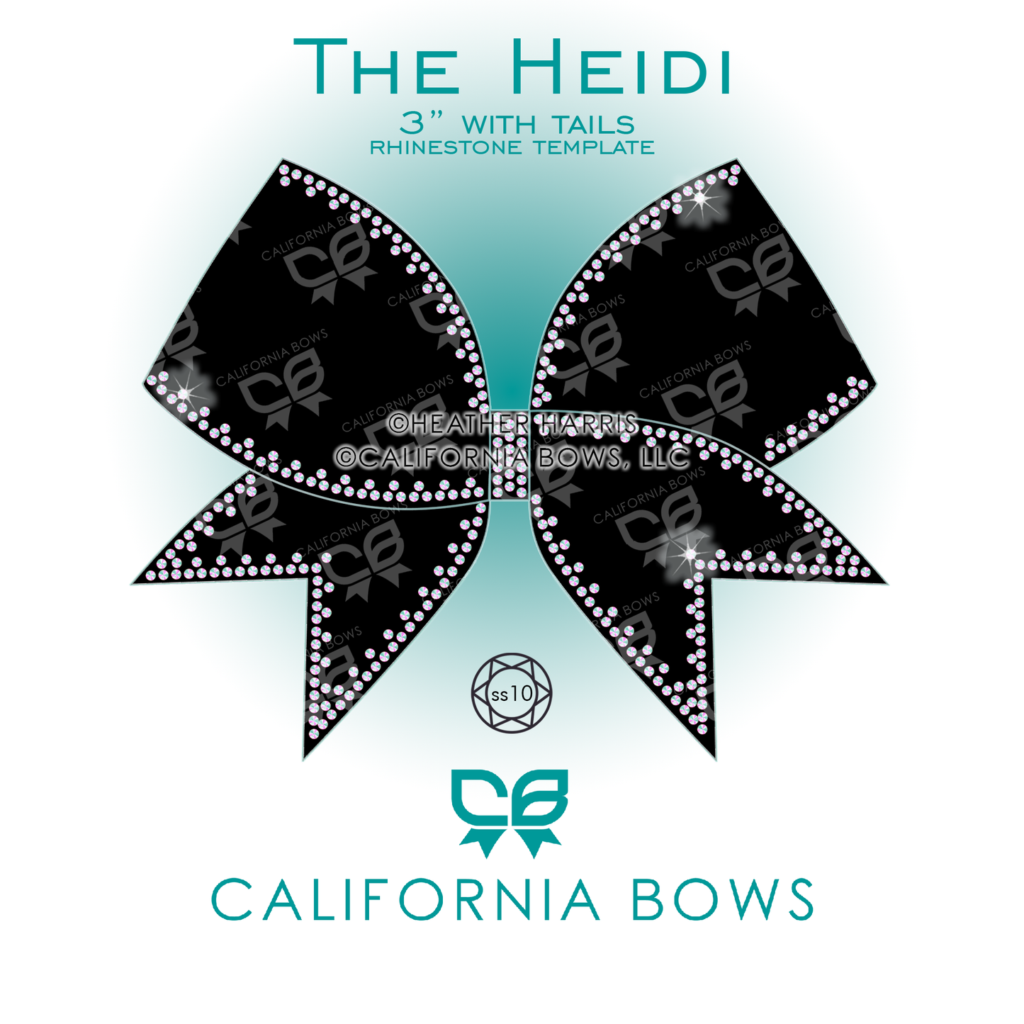 Heidi 3" Bow Rhinestone Template Download