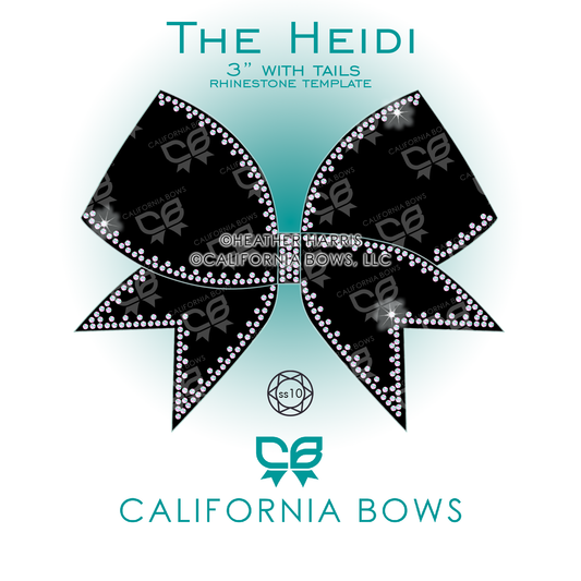 Heidi 3" Bow Rhinestone Template Download