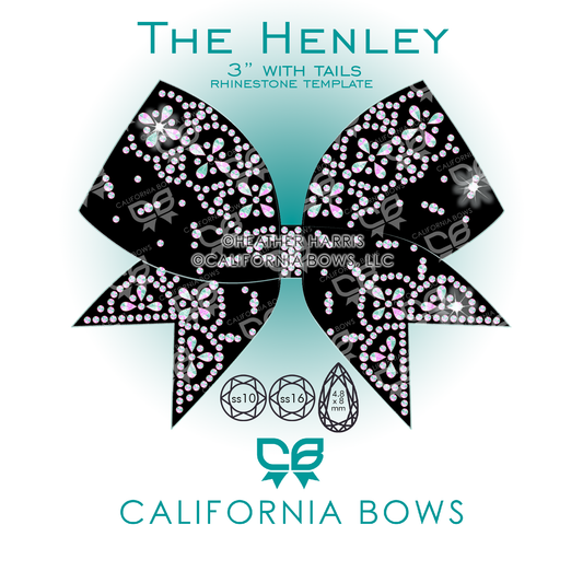 Henley 3" Bow Rhinestone Template Download