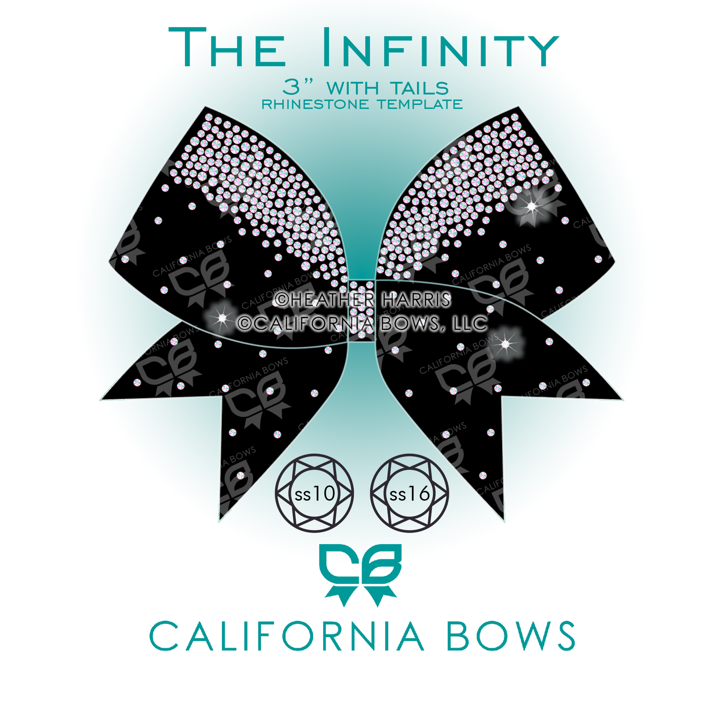 Infinity 3" Bow Rhinestone Template Download