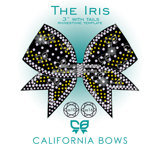 Iris 3" Bow Rhinestone Template Download