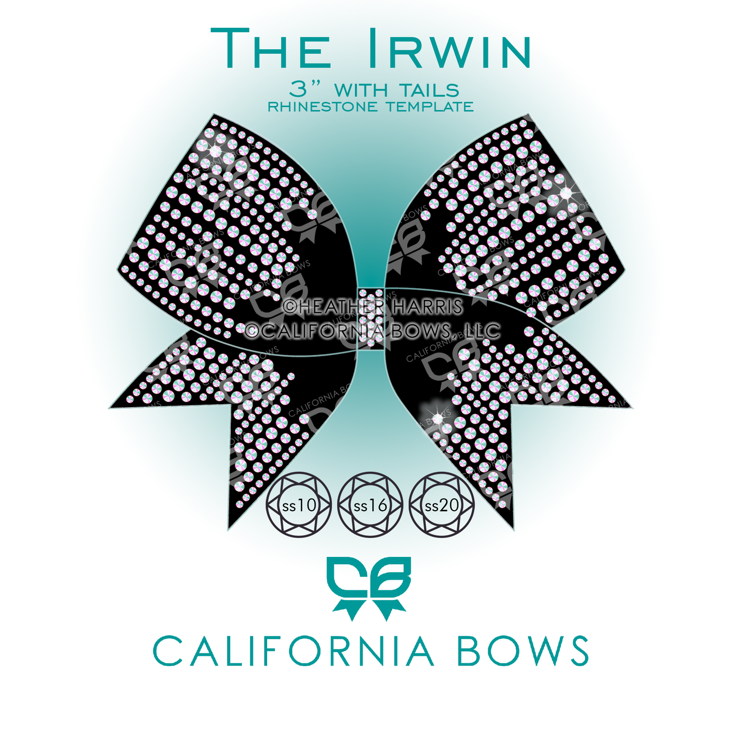 Irwin 3" Bow Rhinestone Template Download