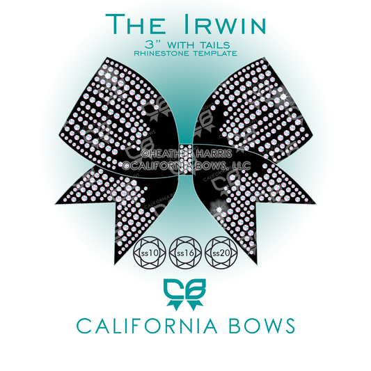Irwin 3" Bow Rhinestone Template Download