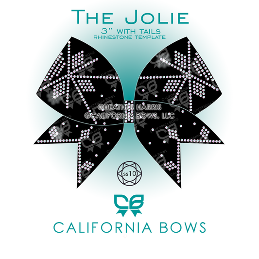 Jolie 3" Bow Rhinestone Template Download