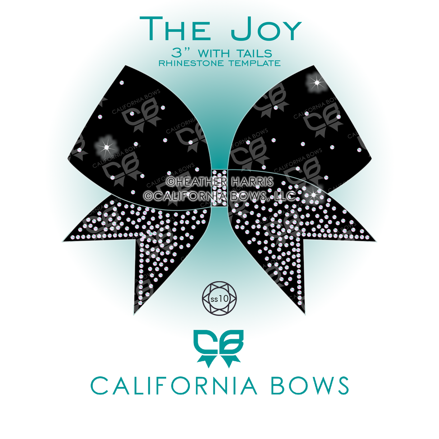 Joy 3" Bow Rhinestone Template Download