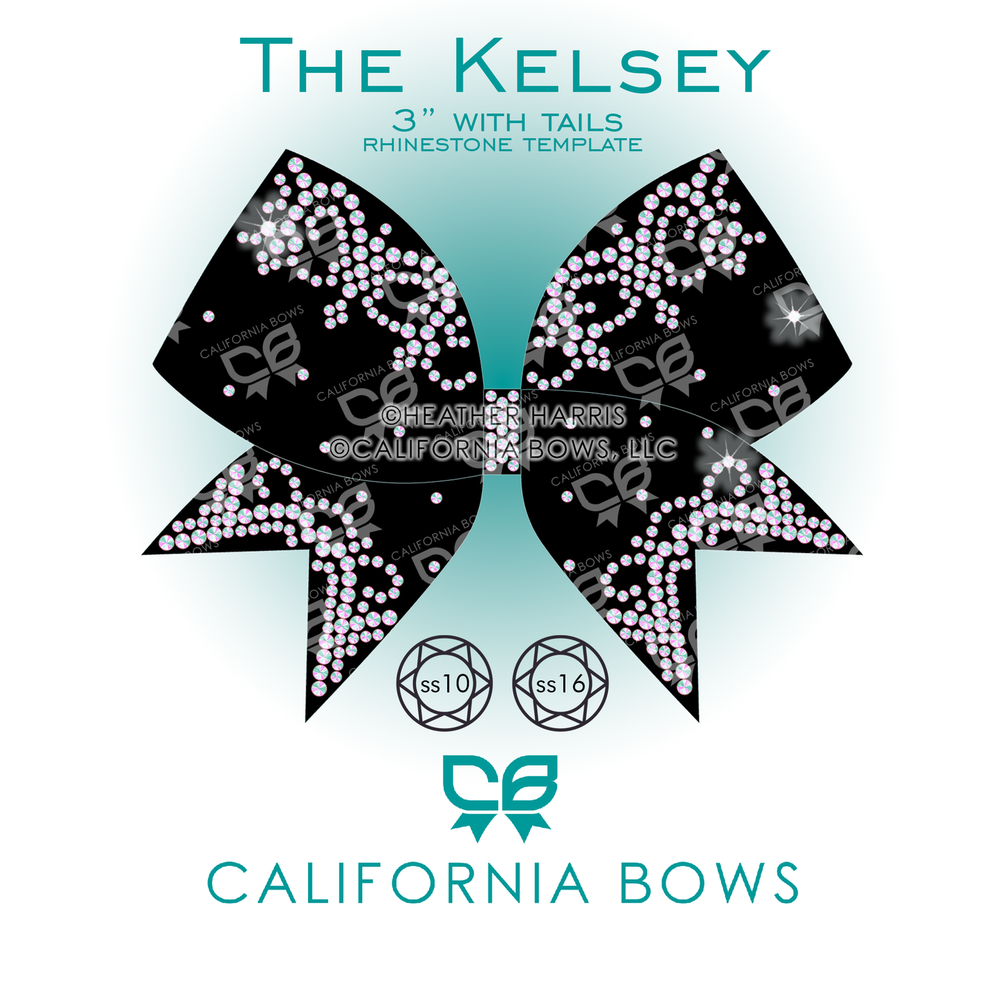 Kelsey 3" Bow Rhinestone Template Download