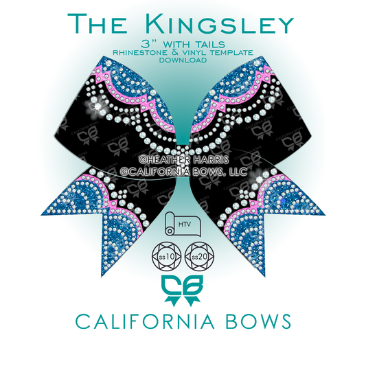 Kingsley 3" Bow Rhinestone & Vinyl Template Download