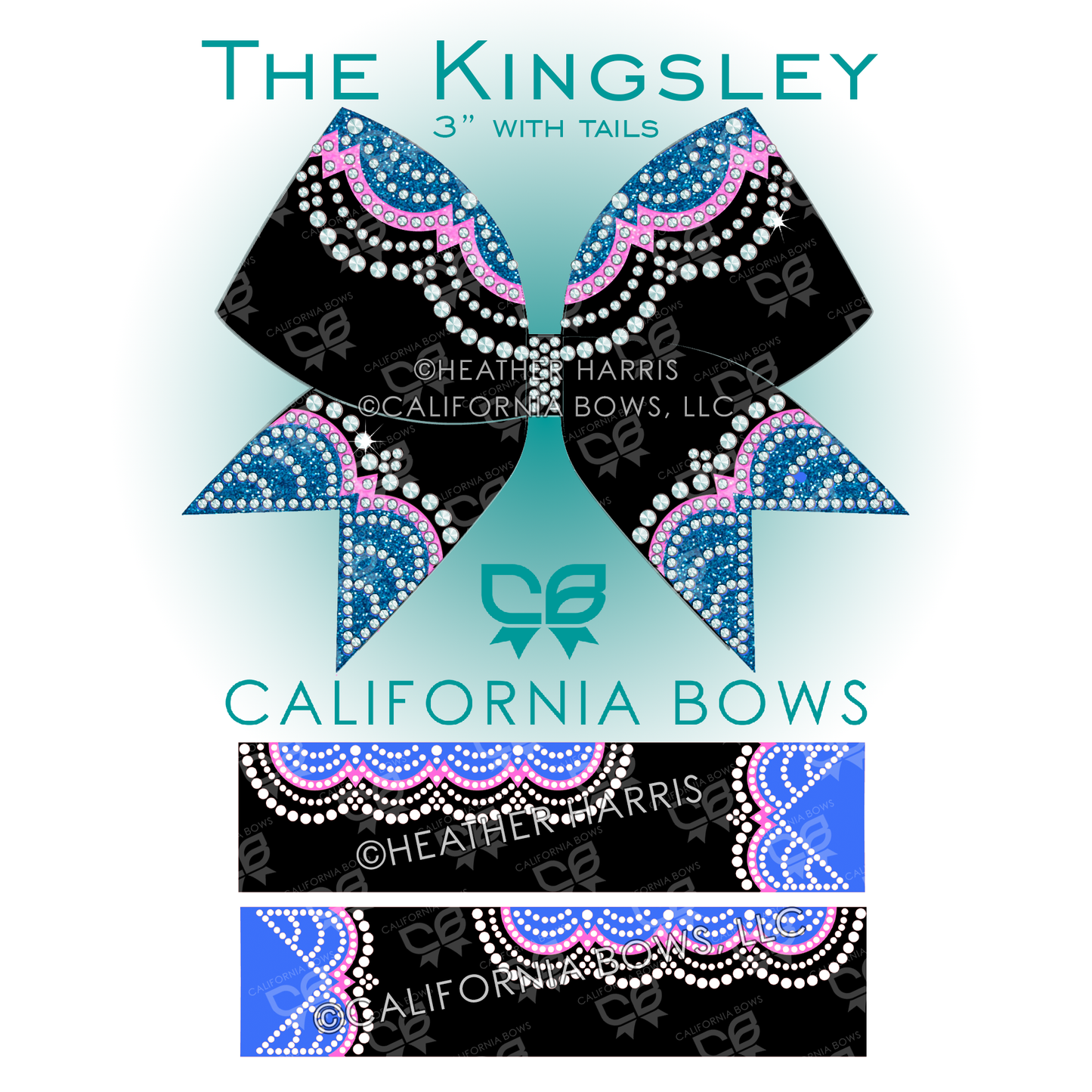 Kingsley 3" Bow Rhinestone & Vinyl Template Download