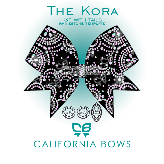 Kora 3" Bow Rhinestone Template Download