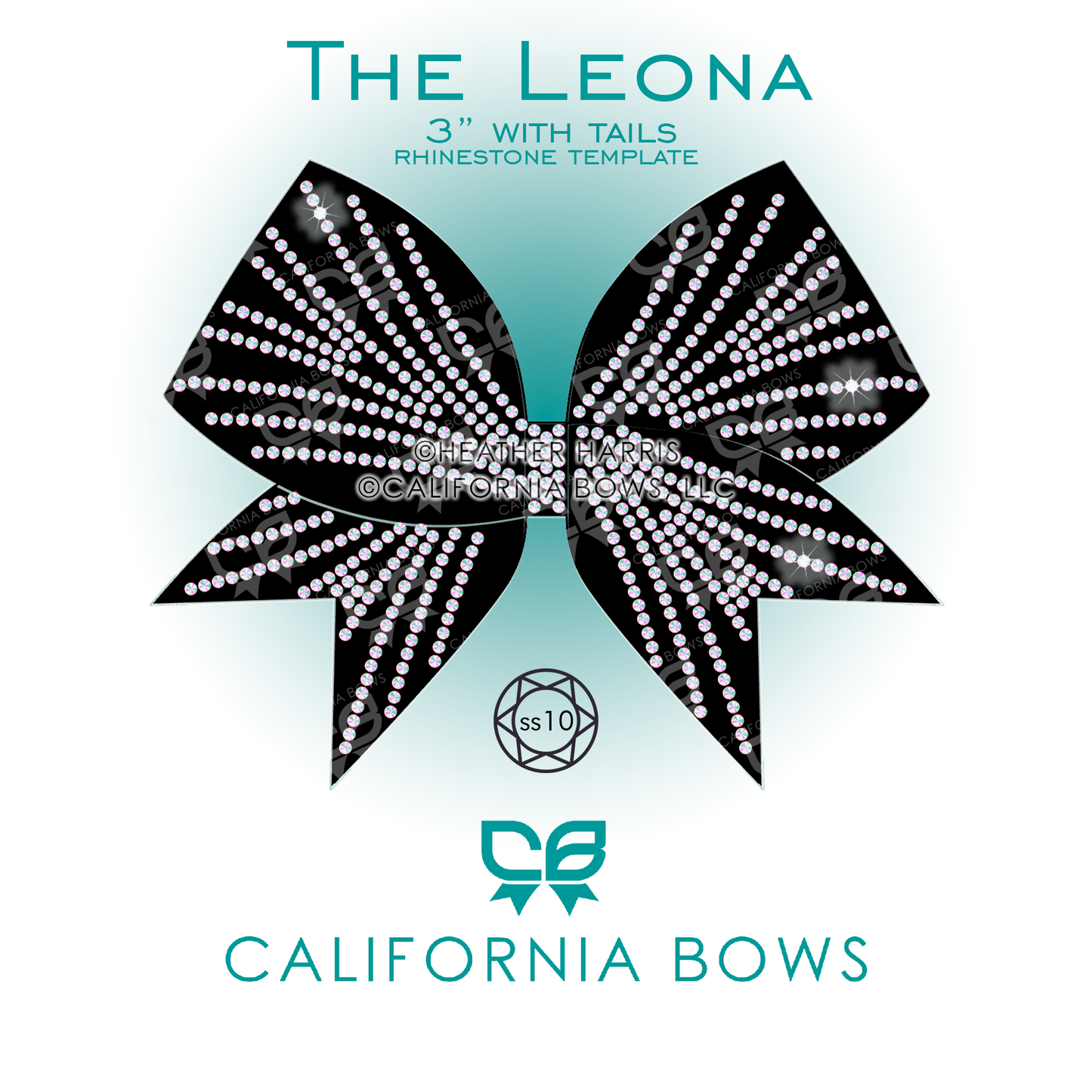 Leona 3" Bow Rhinestone Template Download