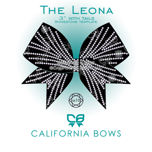 Leona 3" Bow Rhinestone Template Download