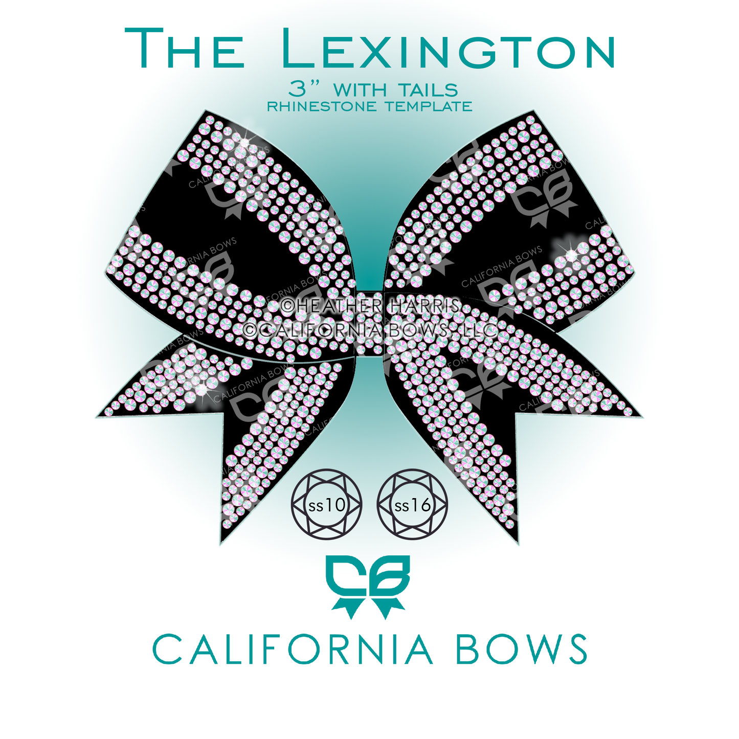 Lexington 3" Bow Rhinestone Template Download