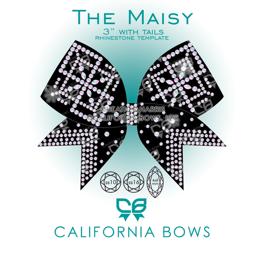 Maisy 3" Bow Rhinestone Template Download