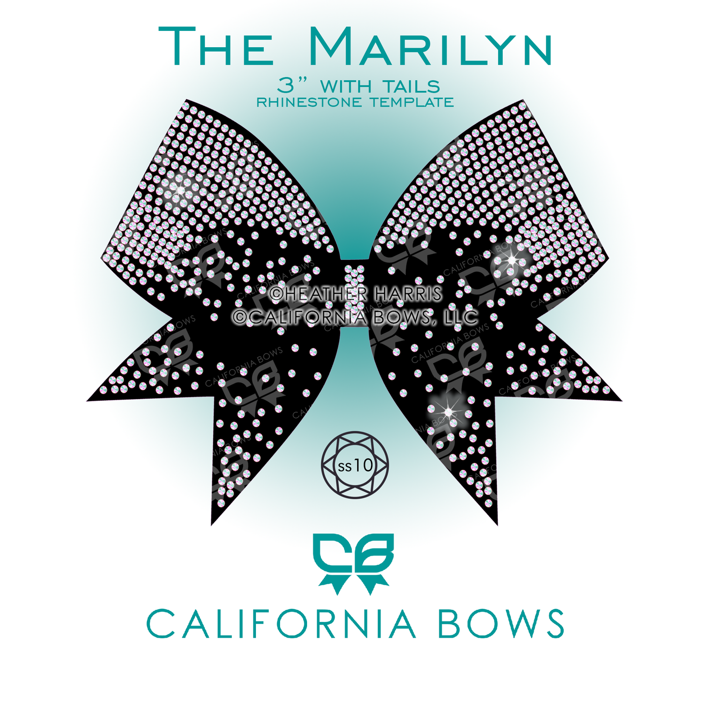 Marilyn 3" Bow Rhinestone Template Download