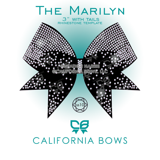 Marilyn 3" Bow Rhinestone Template Download