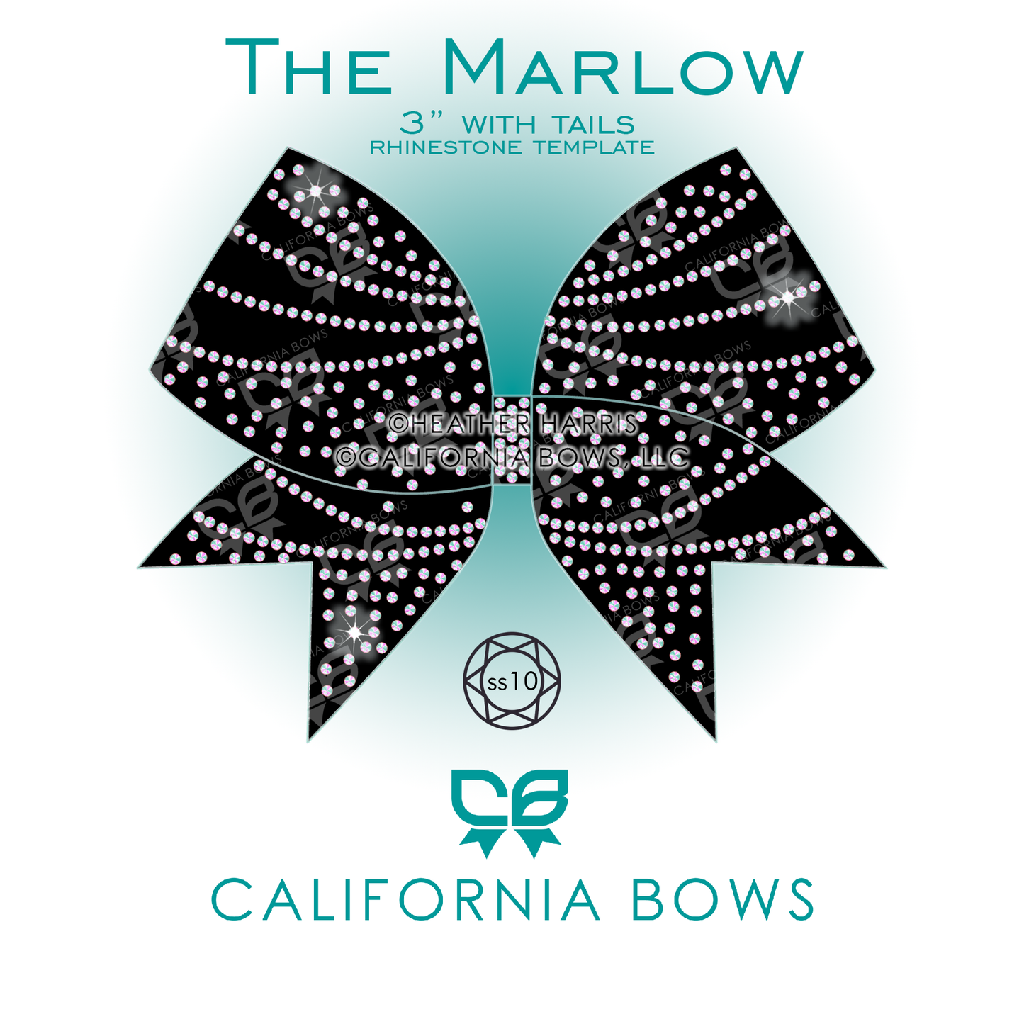 Marlow 3" Bow Rhinestone Template Download