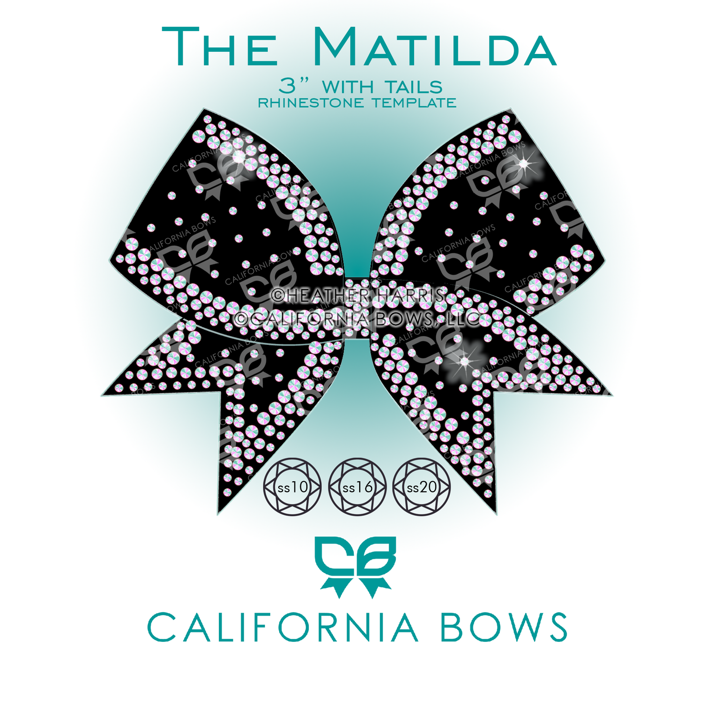 Matilda 3" Bow Rhinestone Template Download