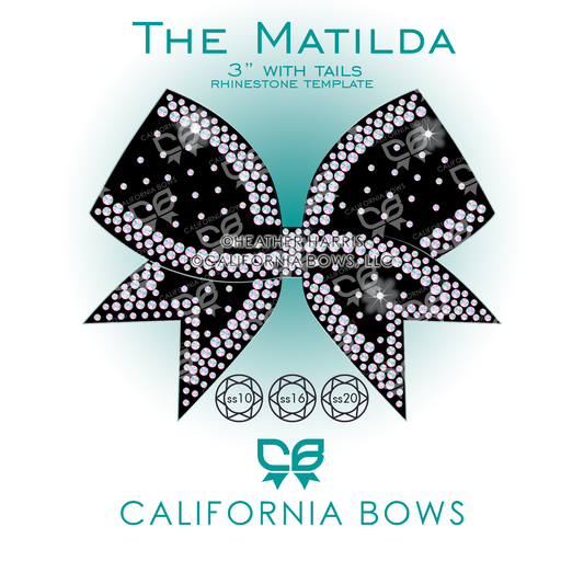 Matilda 3" Bow Rhinestone Template Download