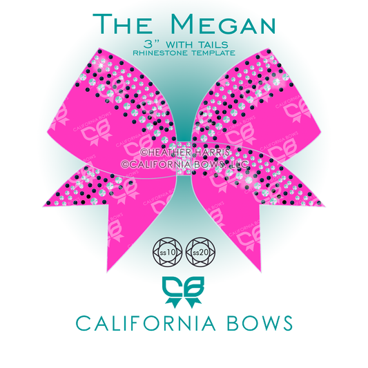 Megan 3" Bow Rhinestone Template Download