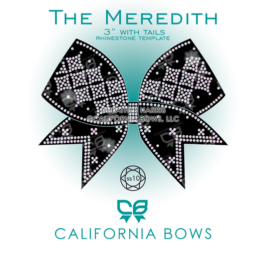 Meredith 3" Bow Rhinestone Template Download