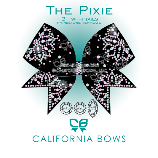 Pixie 3" Bow Rhinestone Template Download