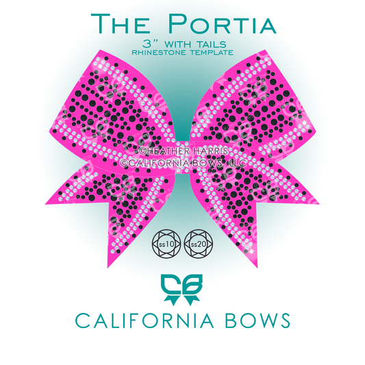 Portia 3" Bow Rhinestone Template Download