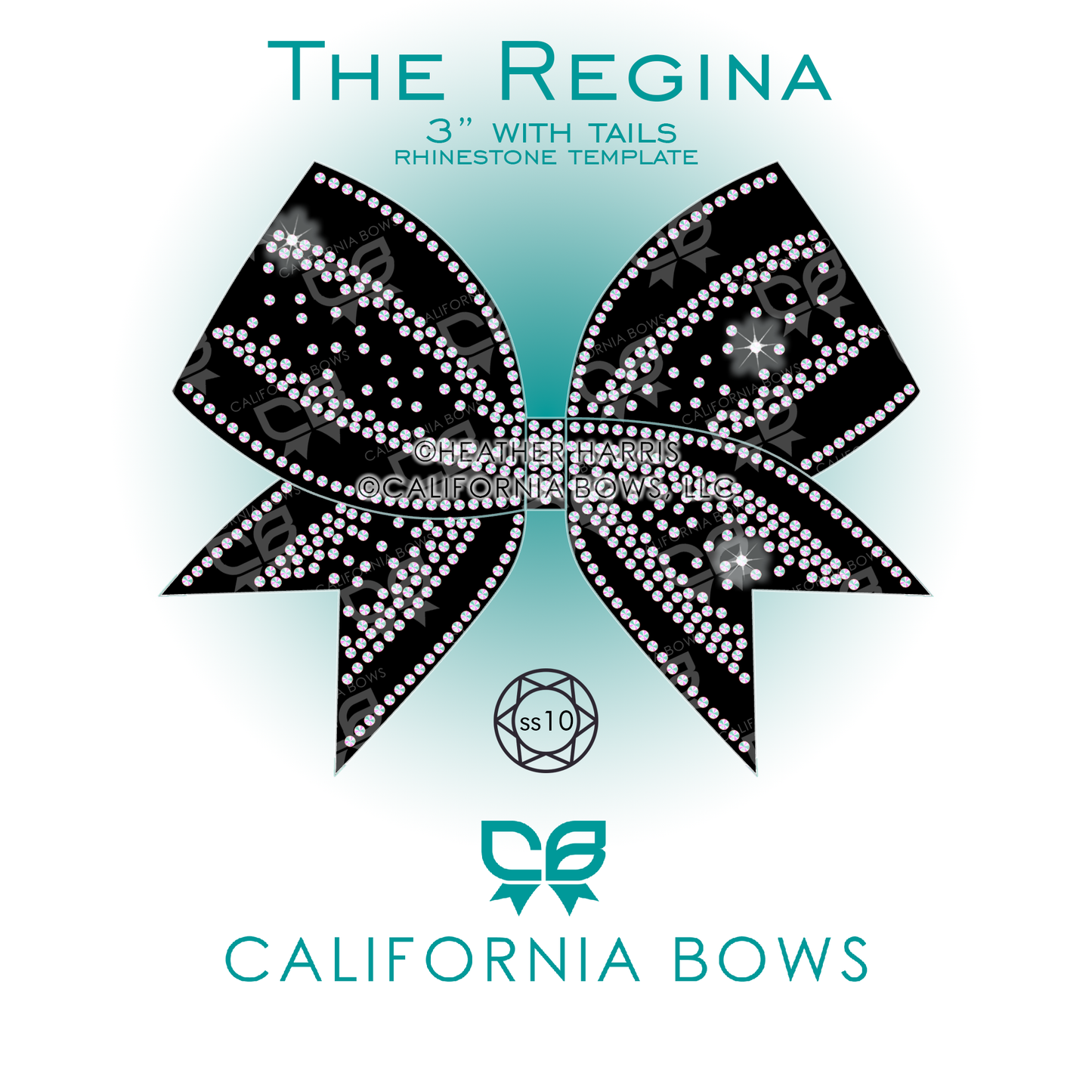 Regina 3" Bow Rhinestone Template Download