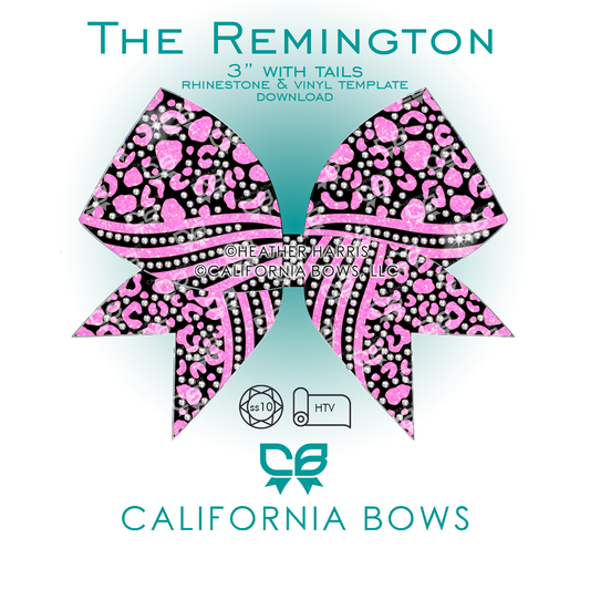 Remington 3" Bow Rhinestone & Vinyl Template Download