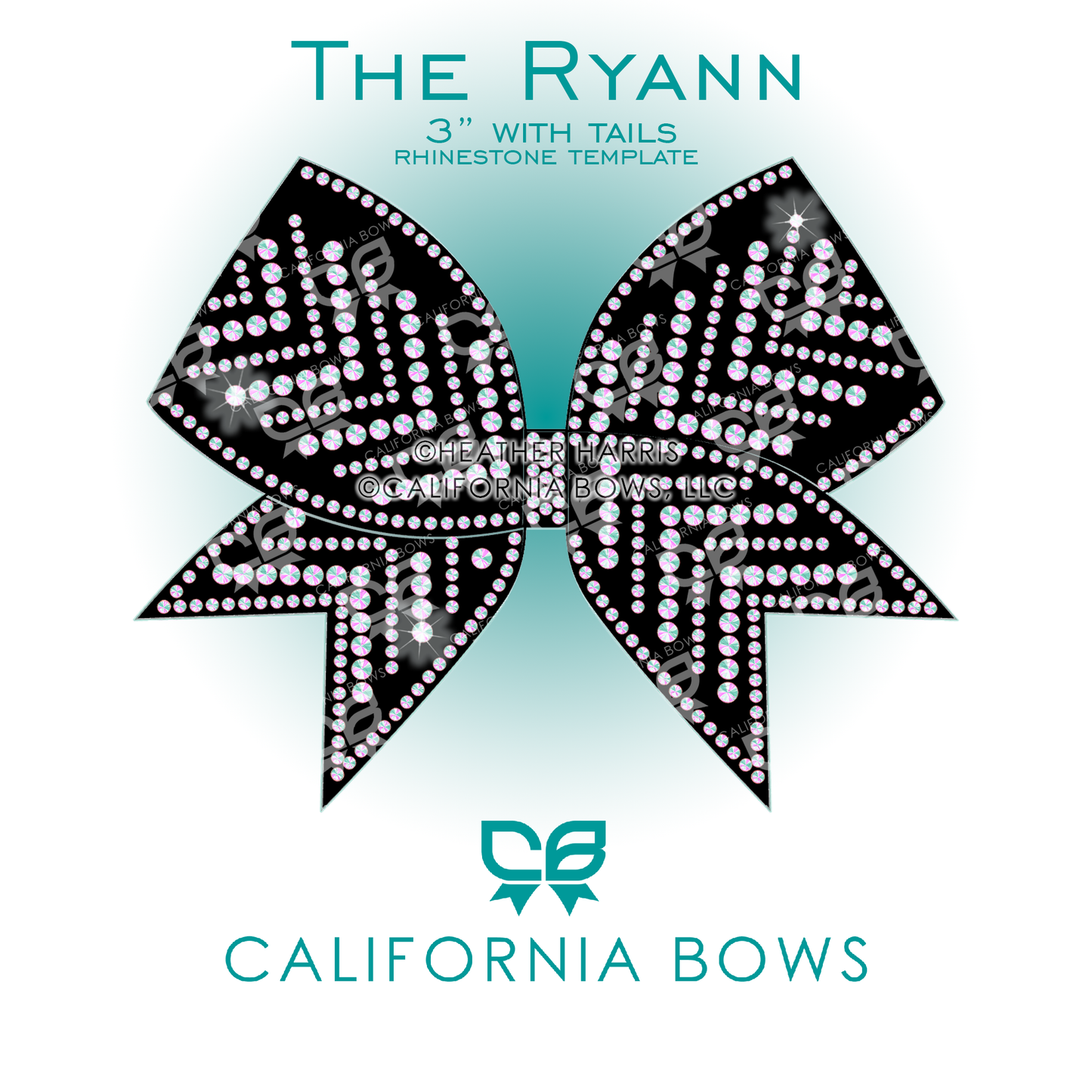 Ryann 3" Bow Rhinestone Template Download