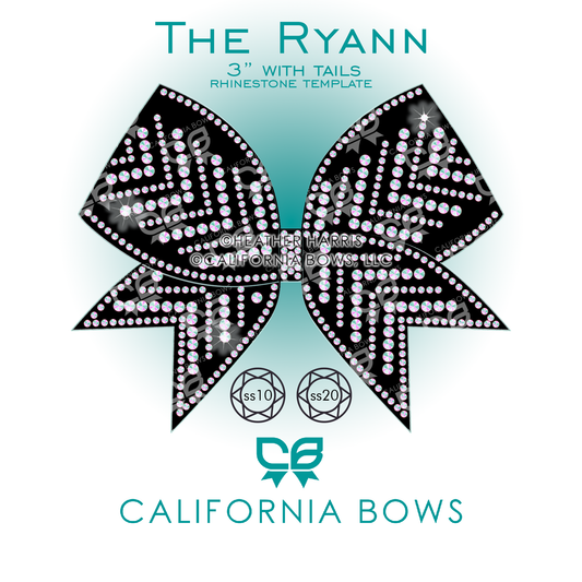 Ryann 3" Bow Rhinestone Template Download