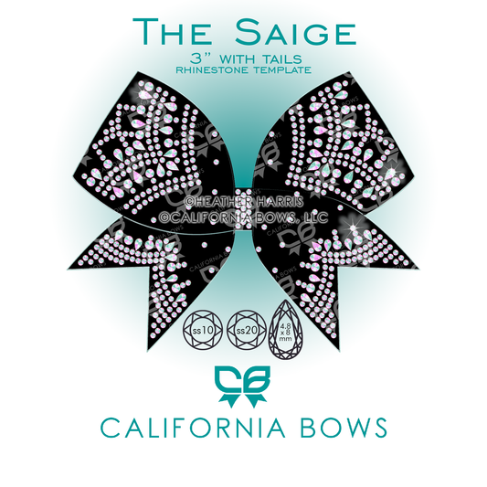 Saige 3" Bow Rhinestone Template Download