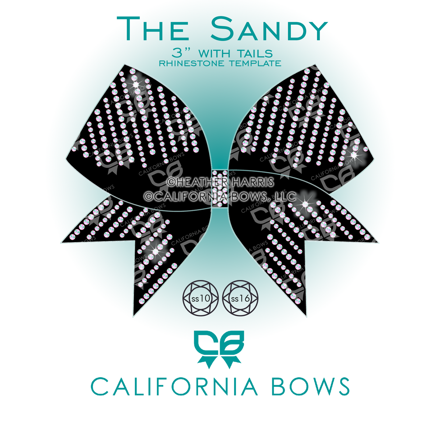 Sandy 3" Bow Rhinestone Template Download