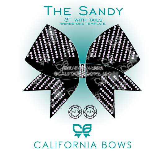 Sandy 3" Bow Rhinestone Template Download