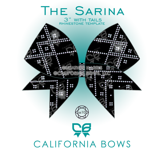 Sarina 3" Bow Rhinestone Template Download