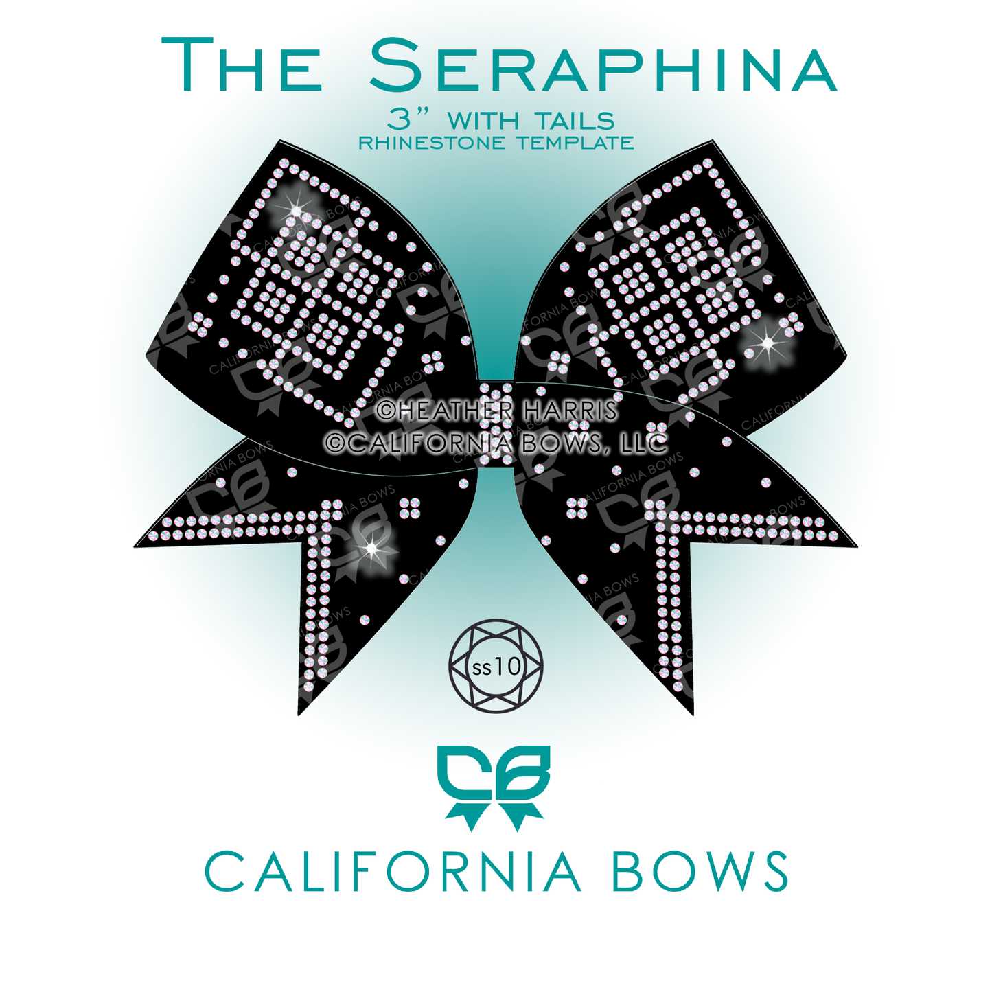 Seraphina 3" Bow Rhinestone Template Download